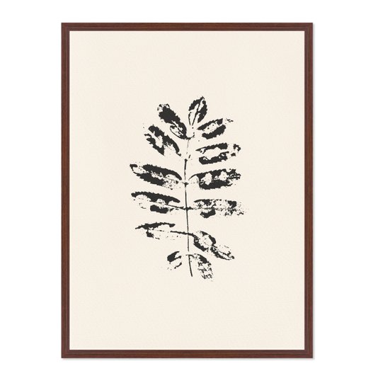 Quadro Em Tela Canvas Folhas Abstratas Minimalistas Estilo Japandi