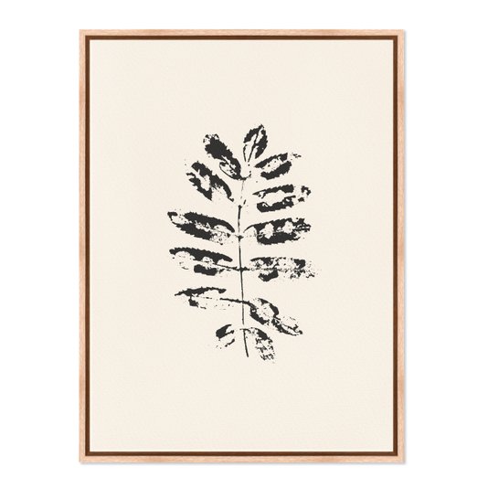 Quadro Em Tela Canvas Folhas Abstratas Minimalistas Estilo Japandi