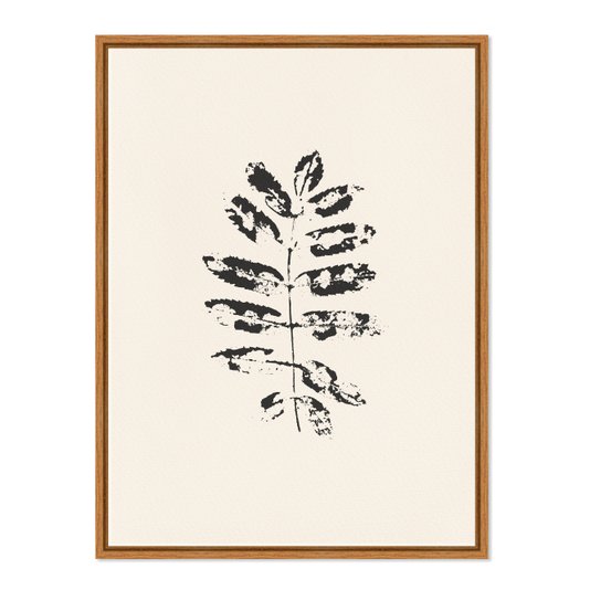 Quadro Em Tela Canvas Folhas Abstratas Minimalistas Estilo Japandi