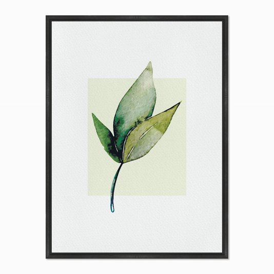 Quadro em Tela Canvas Folhas Estilo Retrô