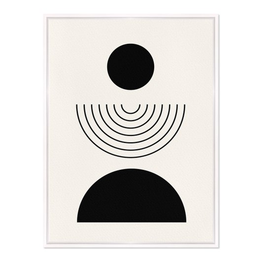 Quadro Em Tela Canvas  Formas Geométricas Pretas