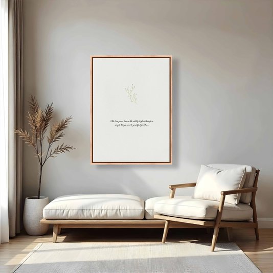 Quadro Em Tela Canvas Frase The True Power Lies In The Ability To Find Beauty In Simple Things And Be Grateful For Them