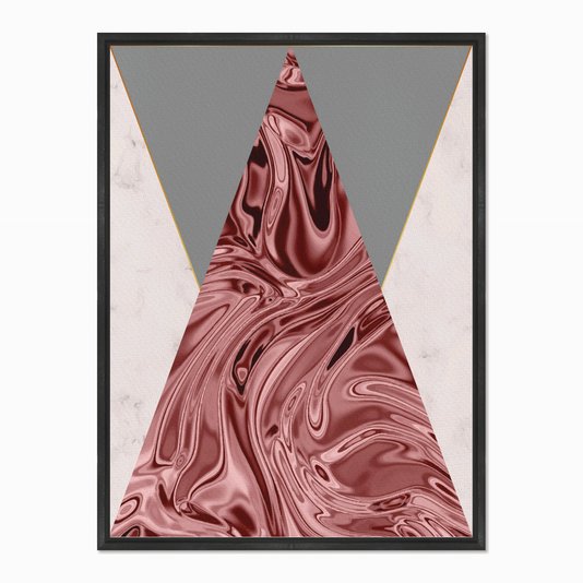 Quadro em Tela Canvas Geométrico Mármore Rosa