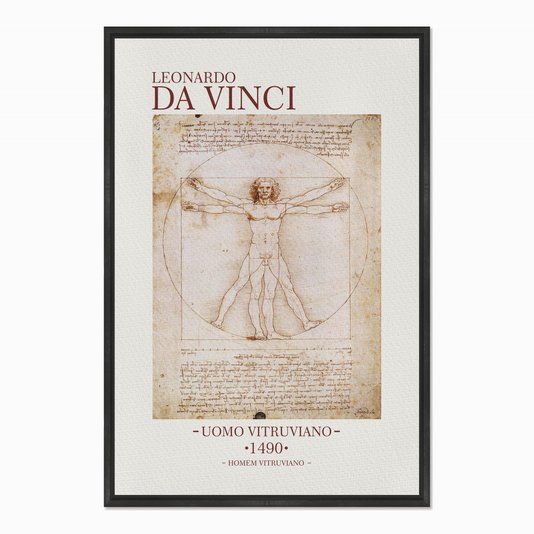 Quadro em Tela Canvas Homem Vitruviano de Leonardo da Vinci