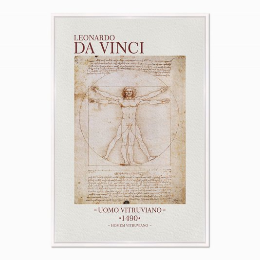 Quadro em Tela Canvas Homem Vitruviano de Leonardo da Vinci