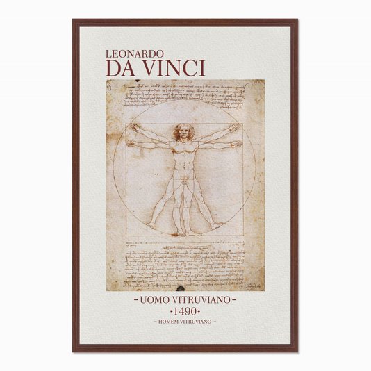 Quadro em Tela Canvas Homem Vitruviano de Leonardo da Vinci