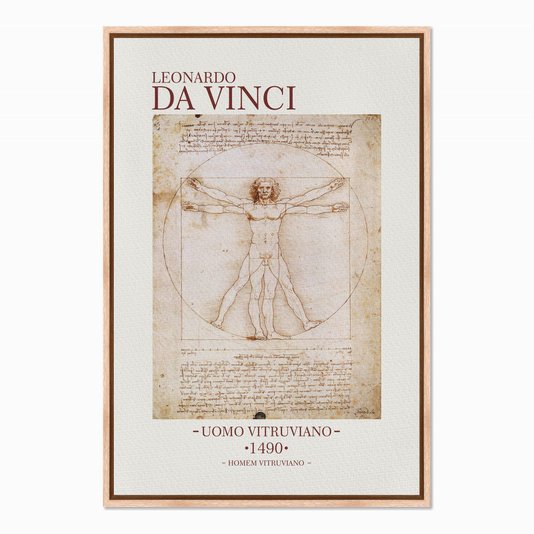 Quadro em Tela Canvas Homem Vitruviano de Leonardo da Vinci