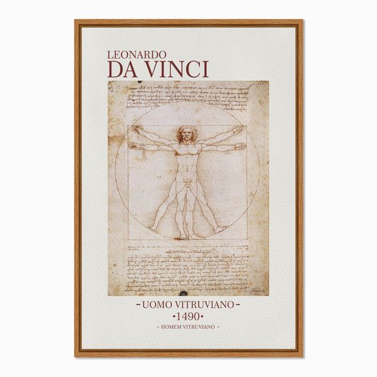 Quadro em Tela Canvas Homem Vitruviano de Leonardo da Vinci