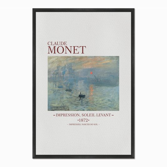 Quadro em Tela Canvas Impressão Nascer do Sol de Claude Monet