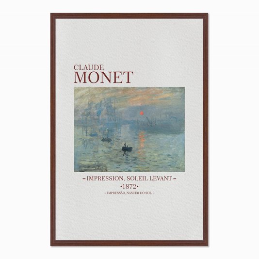 Quadro em Tela Canvas Impressão Nascer do Sol de Claude Monet