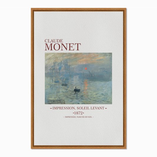 Quadro em Tela Canvas Impressão Nascer do Sol de Claude Monet