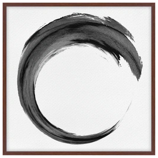 Quadro em Tela Canvas Inku Pintura Enso no Estilo Sumiê