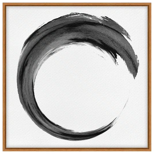 Quadro em Tela Canvas Inku Pintura Enso no Estilo Sumiê