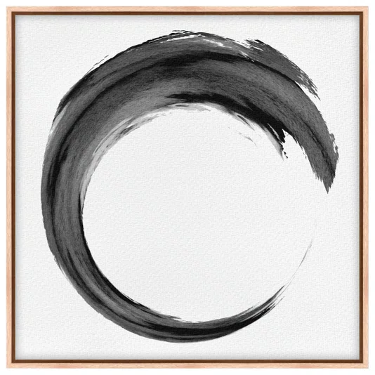 Quadro em Tela Canvas Inku Pintura Enso no Estilo Sumiê