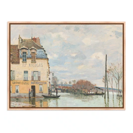 Quadro Em Tela Canvas "Inundação em Port-Marly" de Alfred Sisley