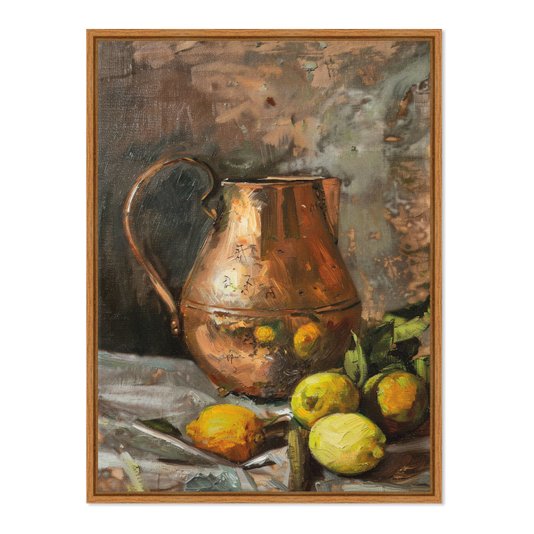 Quadro Em Tela Canvas Jarra Com Frutas Vintage Farmhouse