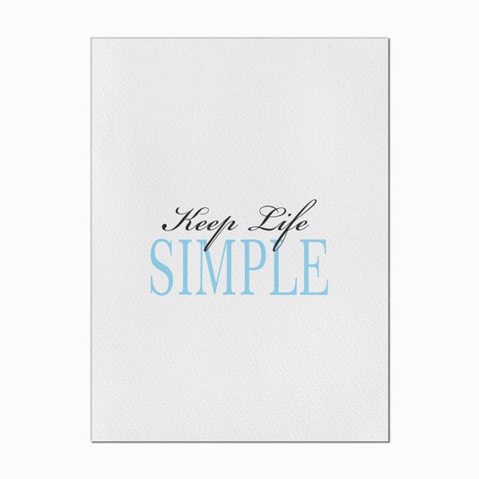Quadro em Tela Canvas Keep Life Simple