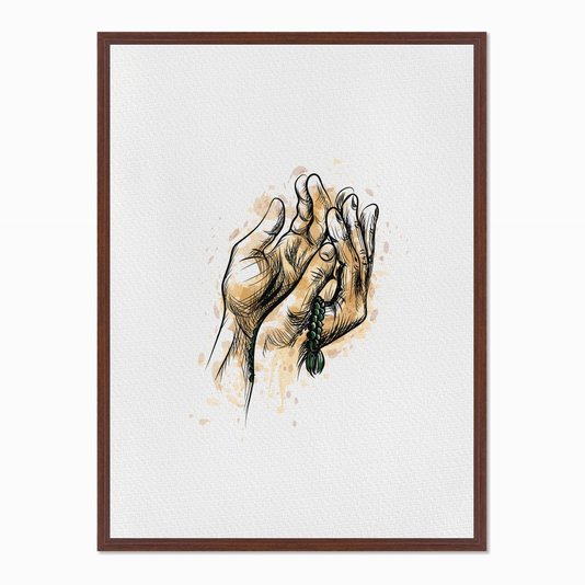 Quadro em Tela Canvas Mãos em Aquarela