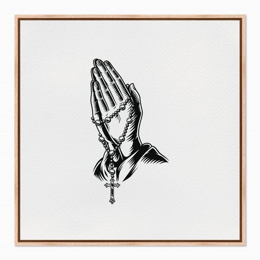 Quadro em Tela Canvas Mãos Orando