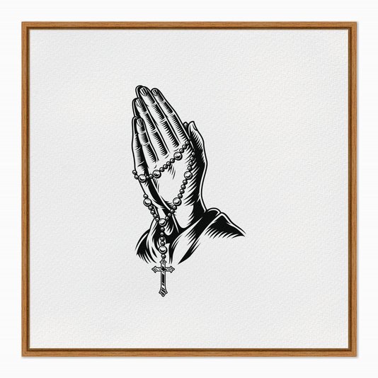 Quadro em Tela Canvas Mãos Orando