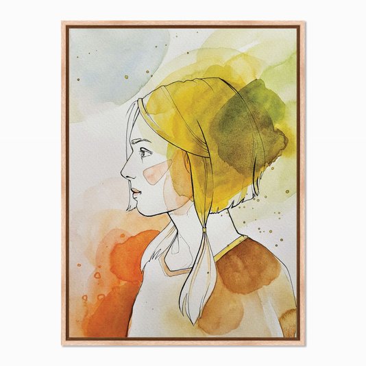 Quadro em Tela Canvas Menina de Perfil