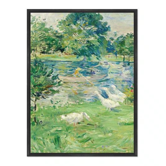 Quadro Em Tela Canvas "Menina Em Um Barco Com Gansos" de Berthe Morisot