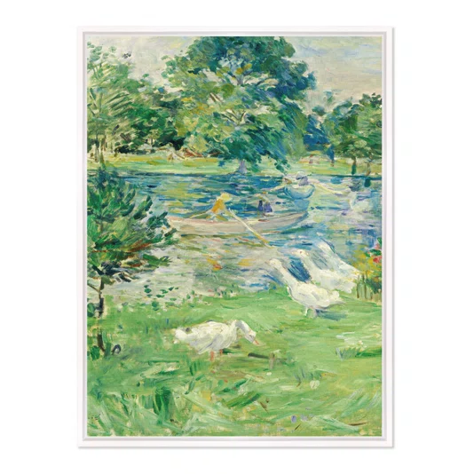 Quadro Em Tela Canvas "Menina Em Um Barco Com Gansos" de Berthe Morisot