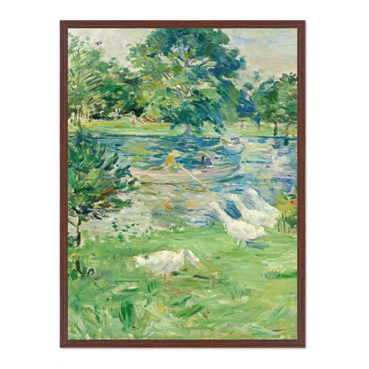 Quadro Em Tela Canvas "Menina Em Um Barco Com Gansos" de Berthe Morisot