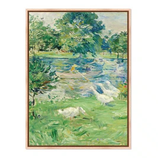 Quadro Em Tela Canvas "Menina Em Um Barco Com Gansos" de Berthe Morisot