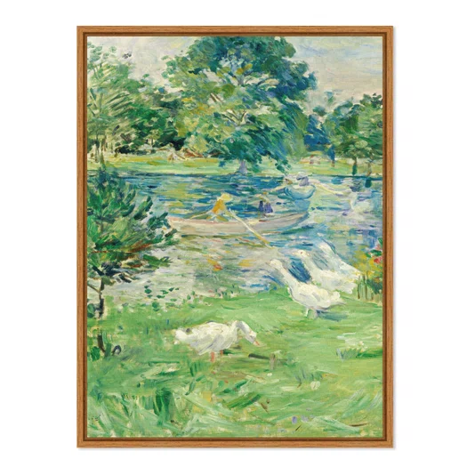 Quadro Em Tela Canvas "Menina Em Um Barco Com Gansos" de Berthe Morisot