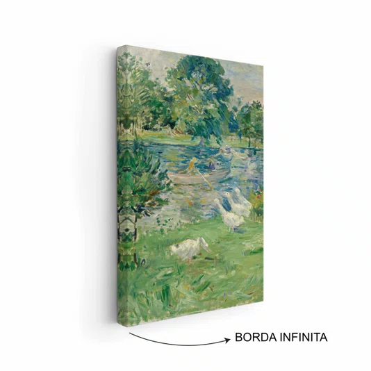 Quadro Em Tela Canvas "Menina Em Um Barco Com Gansos" de Berthe Morisot