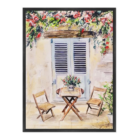 Quadro Em Tela Canvas Mesa E Cadeiras De Madeira Vintage