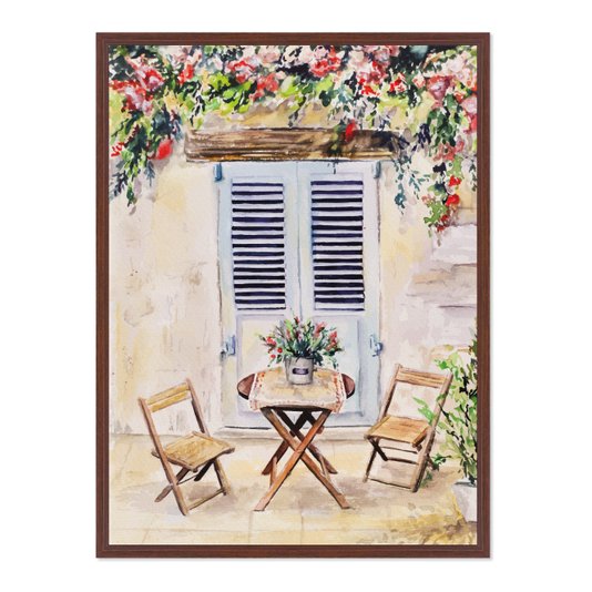 Quadro Em Tela Canvas Mesa E Cadeiras De Madeira Vintage