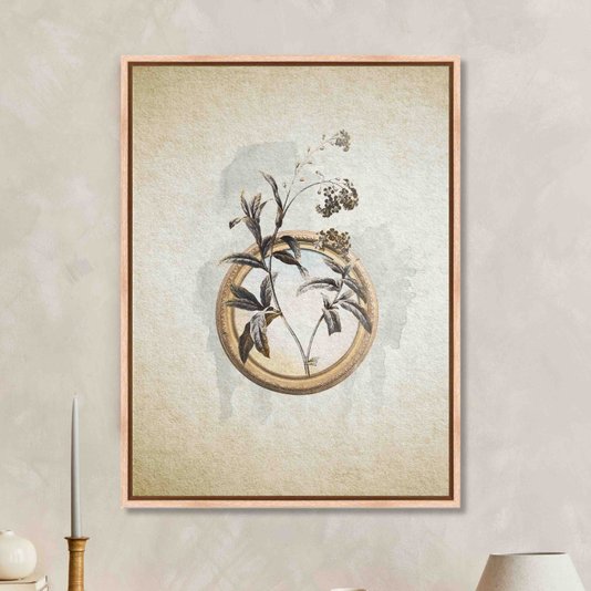 Quadro Em Tela Canvas Molduras Com Flores Vintage