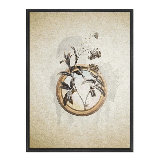 Quadro Em Tela Canvas Molduras Com Flores Vintage