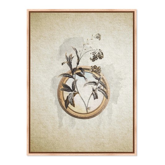 Quadro Em Tela Canvas Molduras Com Flores Vintage