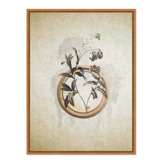 Quadro Em Tela Canvas Molduras Com Flores Vintage