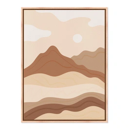 Quadro Em Tela Canvas Montanhas Paisagem Estilo Boho