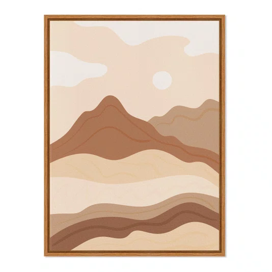 Quadro Em Tela Canvas Montanhas Paisagem Estilo Boho
