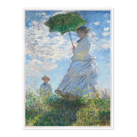 Quadro Em Tela Canvas "Mulher Com um Guarda-Sol" de Claude Monet