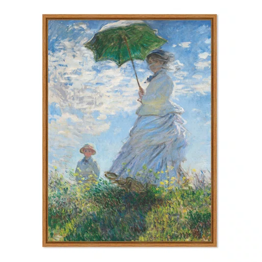 Quadro Em Tela Canvas "Mulher Com um Guarda-Sol" de Claude Monet