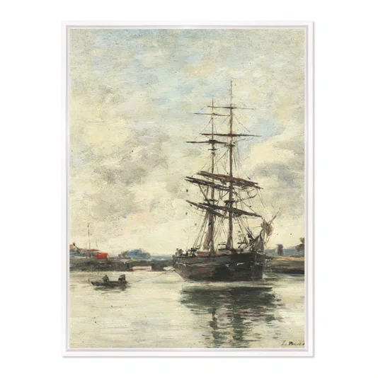 Quadro Em Tela Canvas "Navio no Touques" de Eugène Boudin