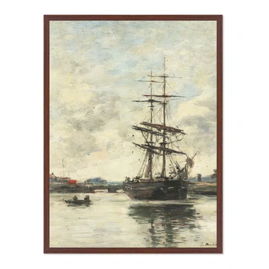 Quadro Em Tela Canvas "Navio no Touques" de Eugène Boudin