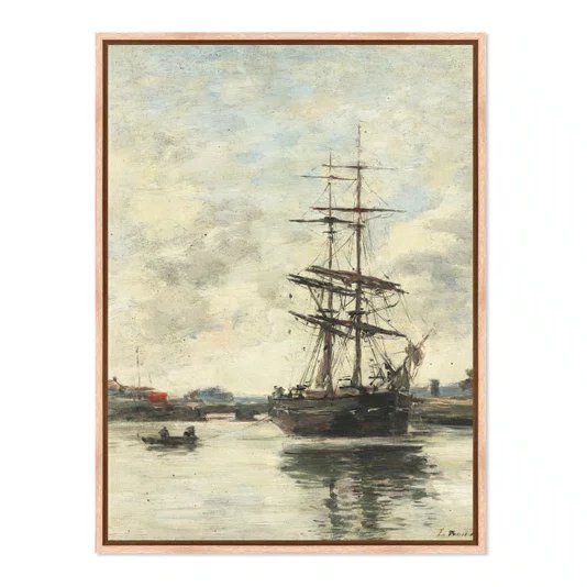 Quadro Em Tela Canvas "Navio no Touques" de Eugène Boudin