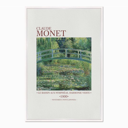 Quadro em Tela Canvas Nenúfares e Ponte Japonesa de Claude Monet