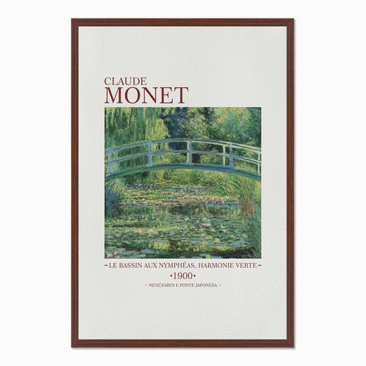 Quadro em Tela Canvas Nenúfares e Ponte Japonesa de Claude Monet