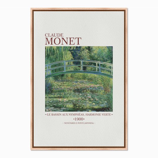 Quadro em Tela Canvas Nenúfares e Ponte Japonesa de Claude Monet