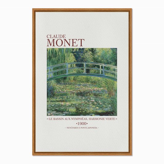 Quadro em Tela Canvas Nenúfares e Ponte Japonesa de Claude Monet