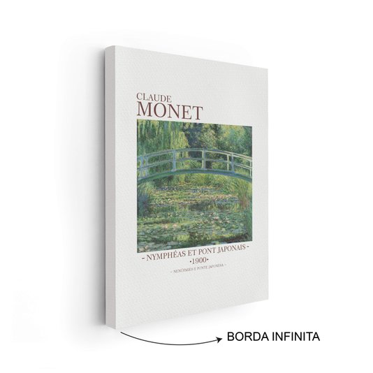 Quadro em Tela Canvas Nenúfares e Ponte Japonesa de Claude Monet