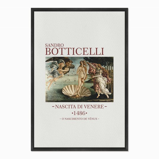 Quadro em Tela Canvas O Nascimento de Vênus de Sandro Botticelli